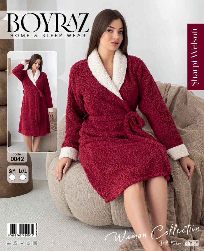 Boyraz 0042 Kadın Sharpi Welsolf Sabahlık