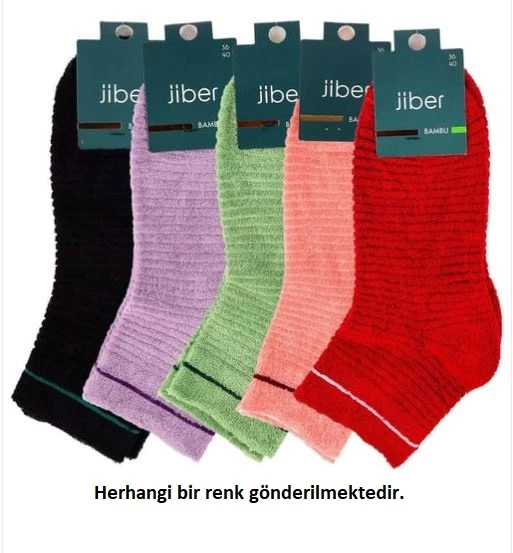 Jiber 6950 Bayan Bambu Ters Havlu Patik