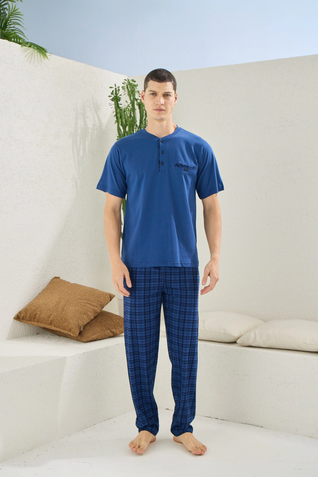 Kocabey 2118 Midi Yaka Pijama Takım