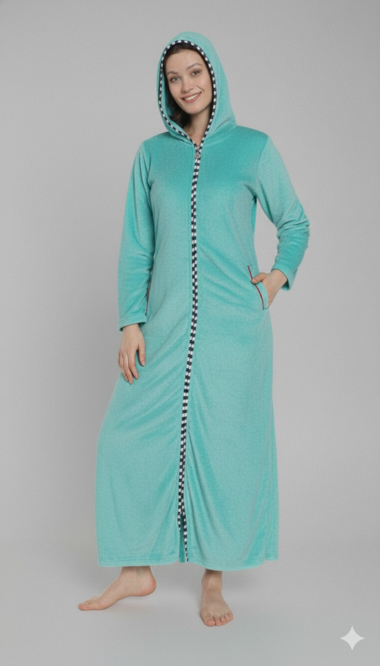 Cicikom 104030 Bayan Kapşonlu Havlu Elbise