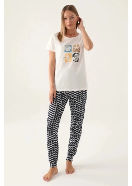 Arnetta 2871-S  Kadın Kısa Kol Pijama Takımı