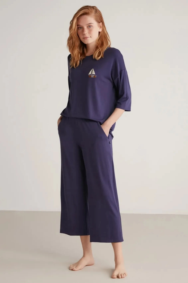 Nautıca W602 Kadın Yarım Kollu Pijama Takımı