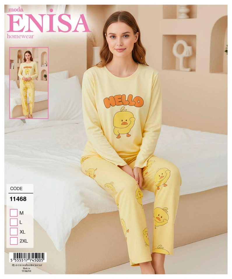 Enisa 11468 Kadın Uzun Kol Pijama Takımı
