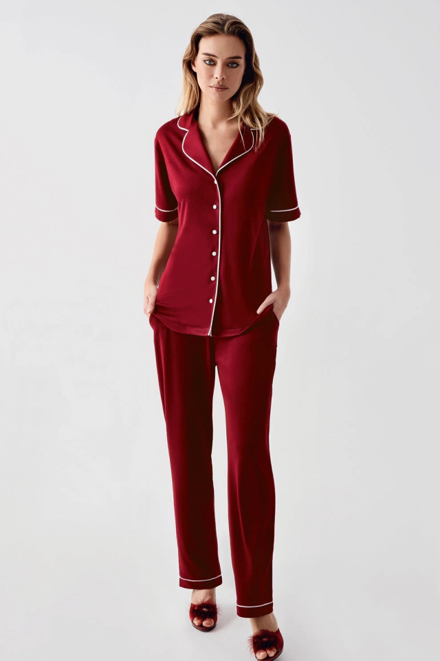 Freshness 324 Kadın 4'Lü Sabahlıklı Şorlu Pijama Takımı