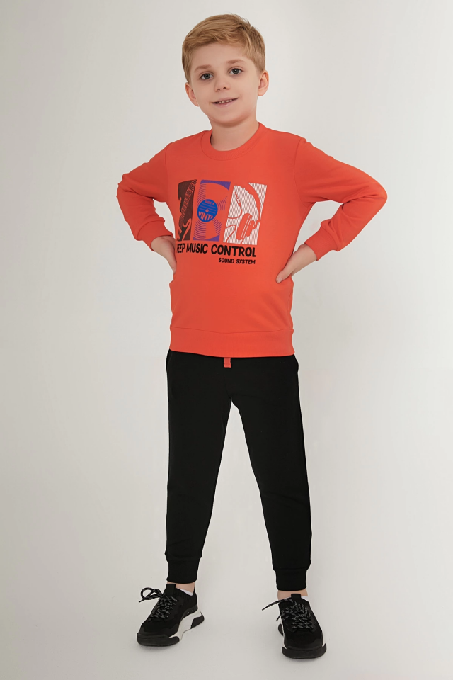 Roly Poly RP3208-G Erkek Çocuk Uzun Kollu Eşofman Takım