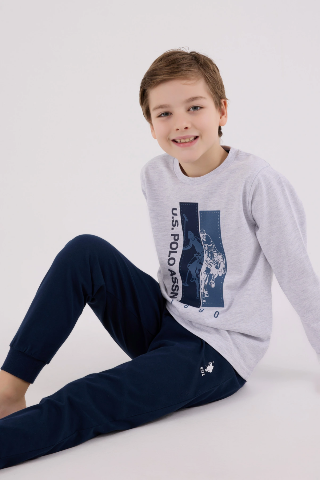 U.S. Polo Assn Kids 2206-G Erkek Çocuk Pijama Takım