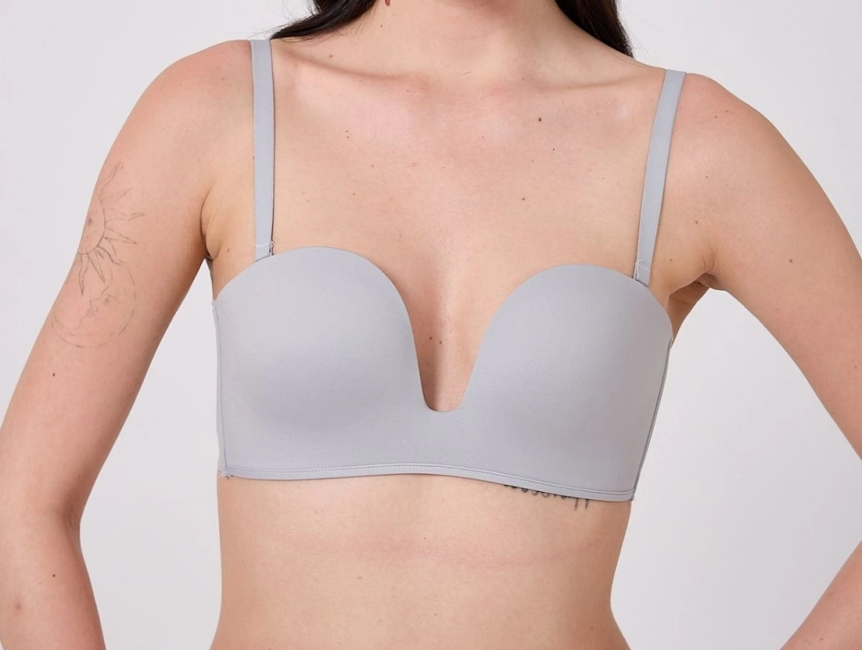 Freshness MSF05 Destekli V Dekolte Lazer Kesim Sütyen