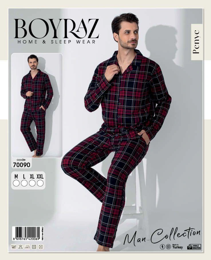 Boyraz 70090 Erkek Uzun Kol Penye Pijama Takımı