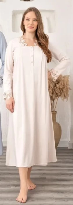 Bone 5911 Kadın Lohusa Müslim Yaka Gecelik