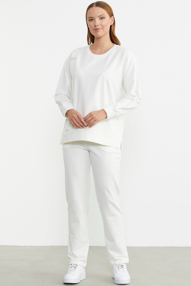 Sementa 76380 Taş Detaylı Sıfır Yaka  Eşofman Takım