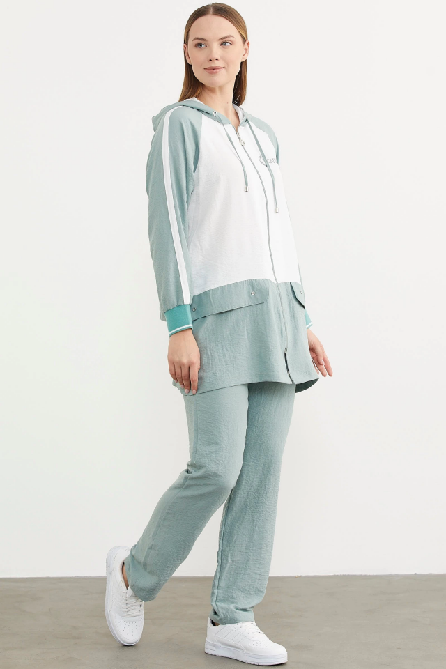 Sementa 76318 Fermuarlı Tunik Krep Takım