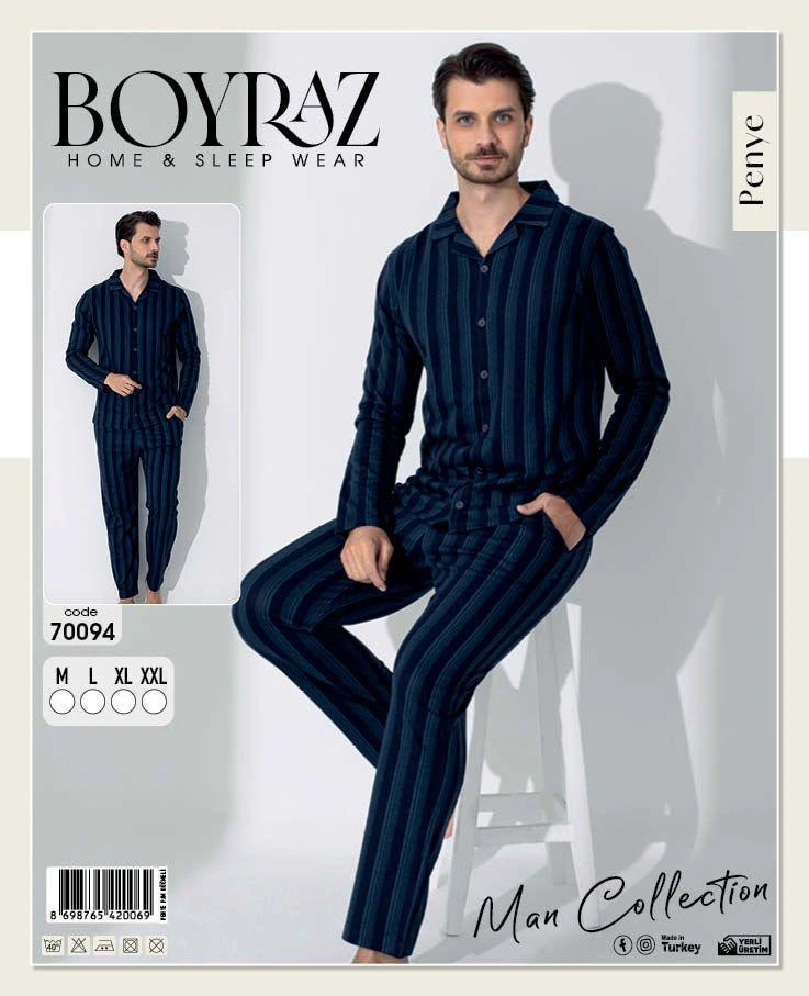 Boyraz 70094 Erkek Uzun Kol Penye Pijama Takımı
