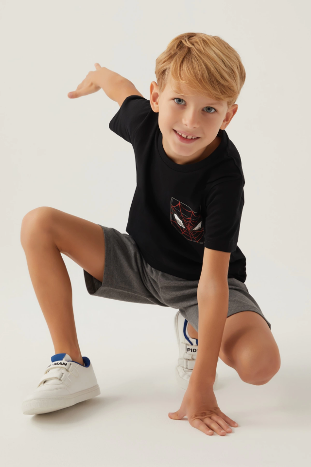 Disney 4878-3 Spider-Man Erkek Çocuk Şort Takım