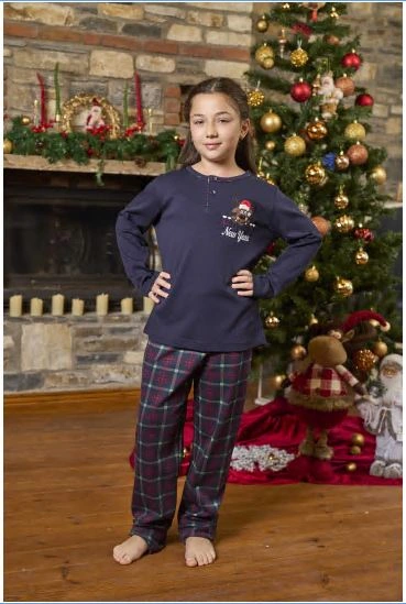 Aqua 26454 Yılbaşı Temalı Kız Çocuk Pijama Takım