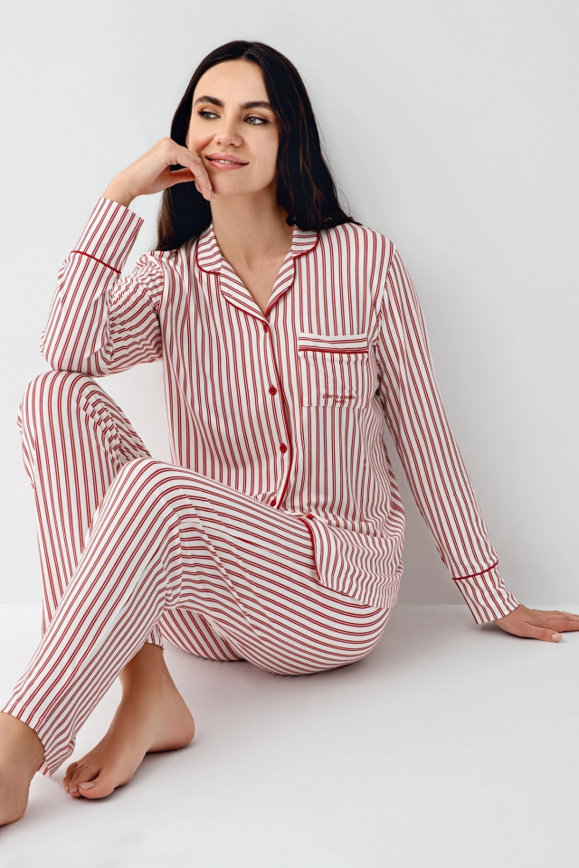 Pierre Cardin 9113-S Kadın Uzun Kollu Pijama Takımı