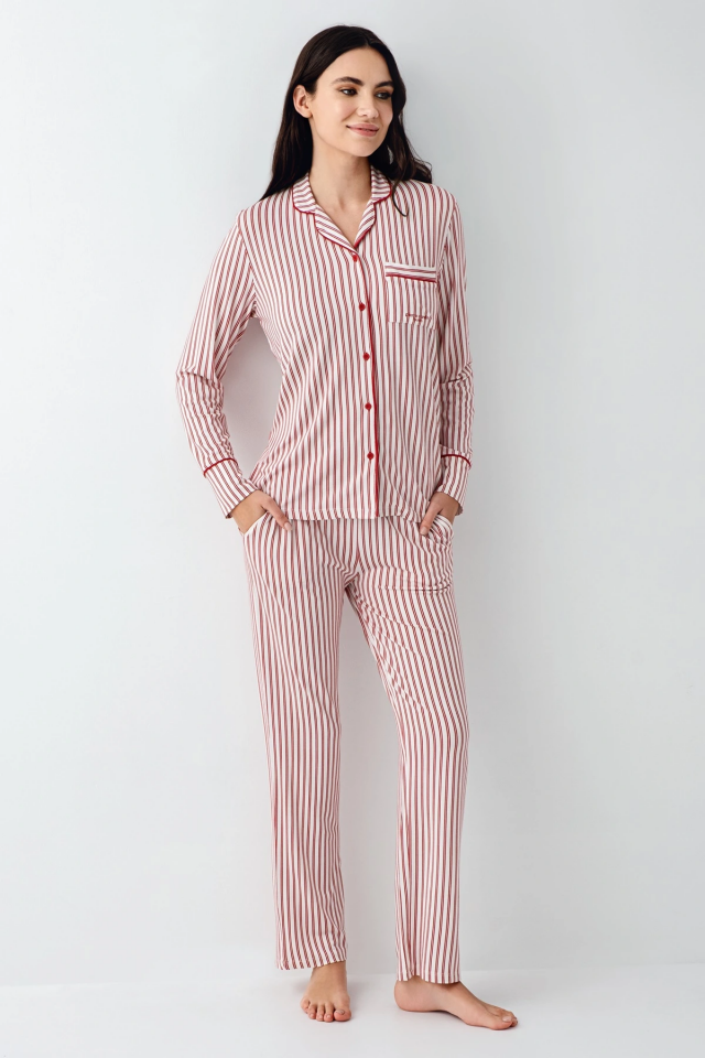 Pierre Cardin 9113-S Kadın Uzun Kollu Pijama Takımı