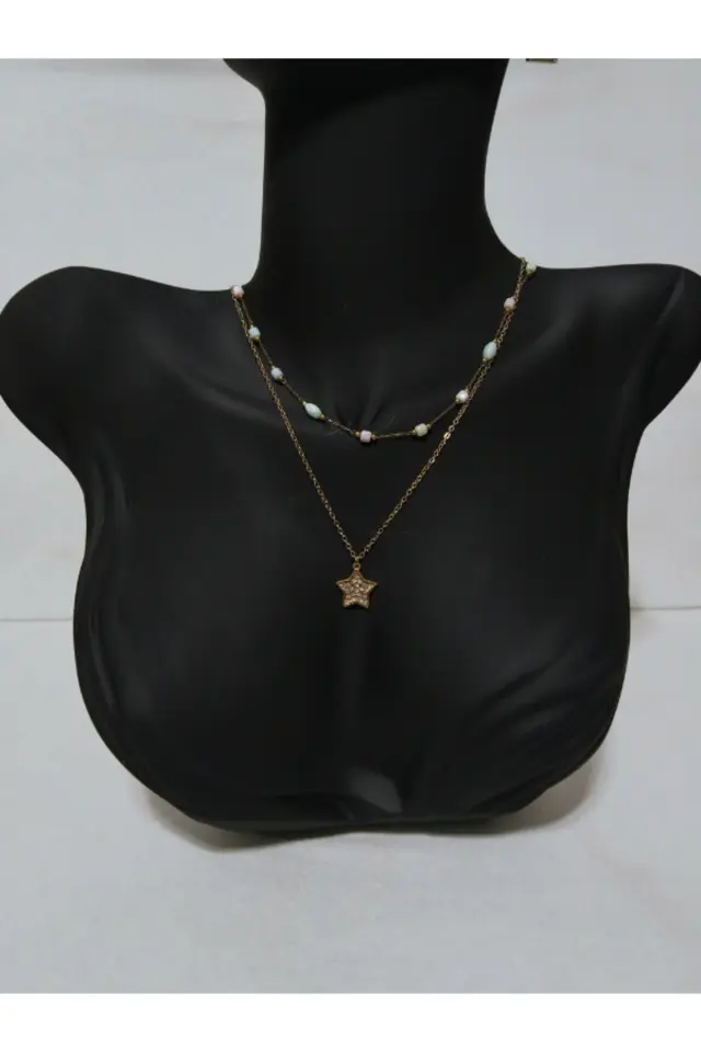 2 Li Yıldız Renkli Kolye